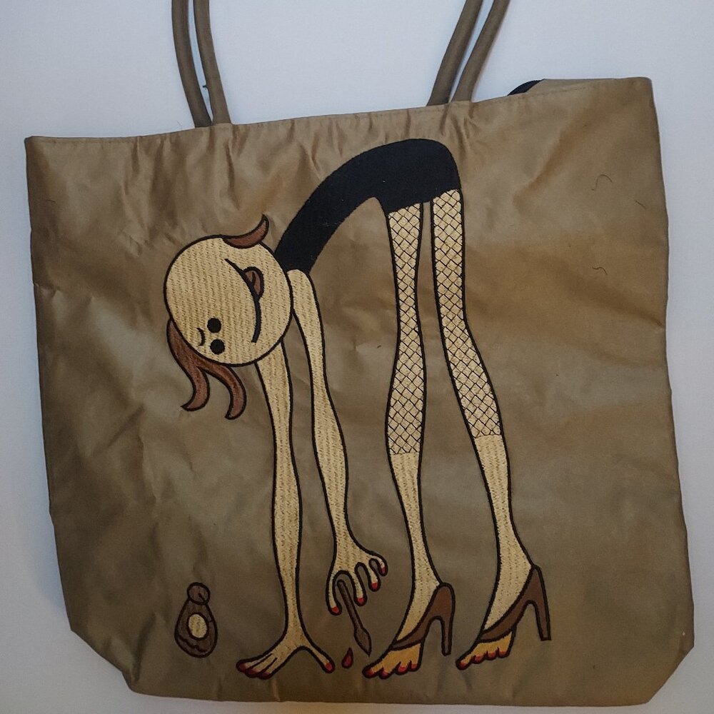 Suede-like Embroidered Purse